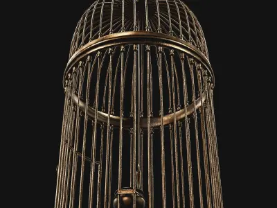 Bird Cage Low-poly 3D model buy
