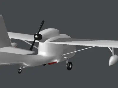 Flying Boat Low-poly 3D model