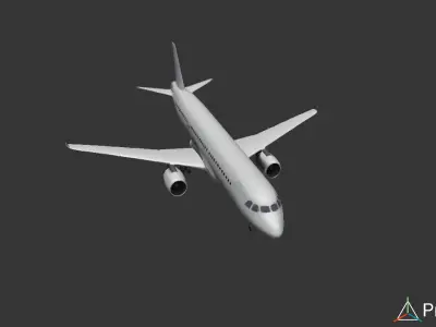 Download a high quality realistic aircraft 3D model  Low-poly 3D model