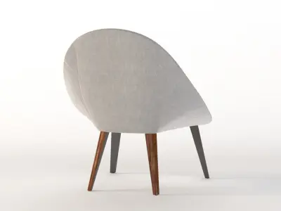 Dinosaur Egg Lounge Side Chair 3D model
