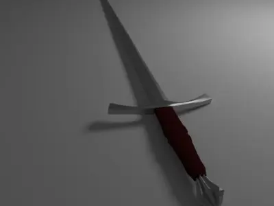 Medieval sword 01 3D model