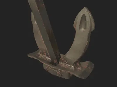PBR Props - rusted Ship Anchor 3D model