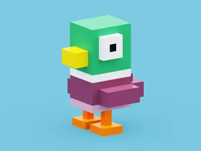 Minecraft Duck Low-poly 3D model