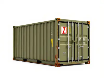 Cargo Shipping Container D Model Pack Low-poly 3D model