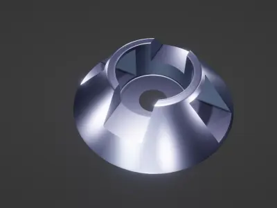 Tapered Deep Groove  Low-poly 3D model