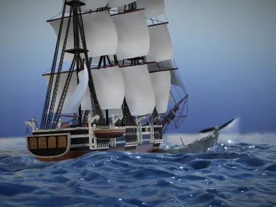 The Whale and The Ship  3D model