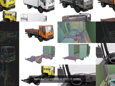 Iveco Eurocargo 100E18 2001 3D Model Pack