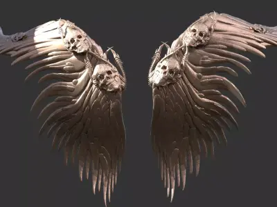 Dark Undead Wings 1 3D model