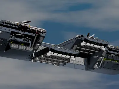 Set5 - Macross SDF1 Prometheus Hangar complete set 3D print model