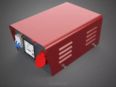 ELECTRICAL POWER SUPPLY CONTROL PANEL SOCKET REGULATOR OUTLET VA 3D model