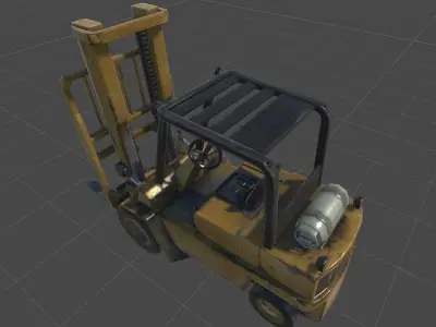 forklift Low-poly 3D model by iammaya