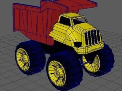 truck toy Low-poly 3D model purchase