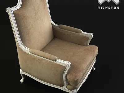 Classic Armchair - Moses - Beige 3D model