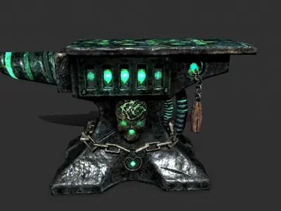 anvil of the undead Low-poly 3D model