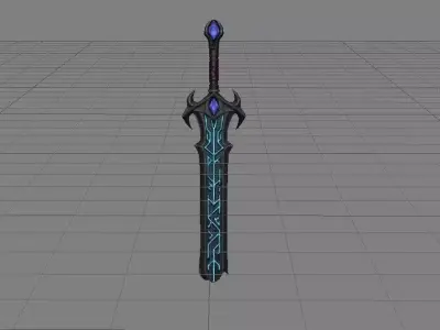 3D Model of Futuristic Sword Low-poly 3D model