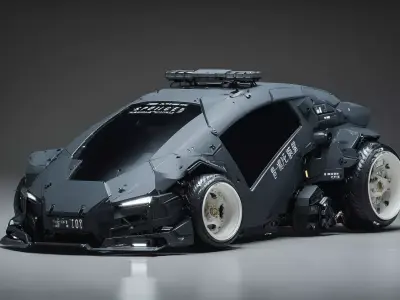 Night City Police Car 3D model