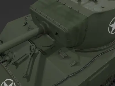 M4A2 76 W Sherman Medium Tank  Free 3D model