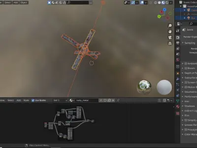 Army Hedgehog Roadblock Obstacle Low-poly 3D model