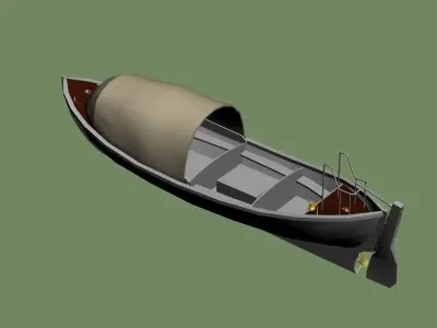 Motor Whale boat - WWII US Navy 3D model