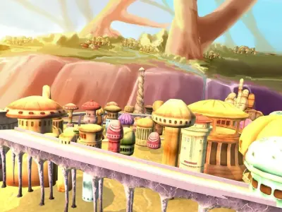 Cartoon City 02 3D model