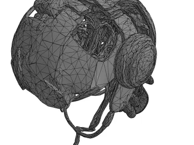 Damaged SciFi Robot Core Low-poly 3D model