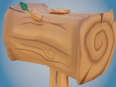 Stylized Mallet Free low-poly 3D model