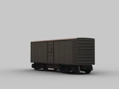 freight wagon Lowpoly Low-poly 3D model