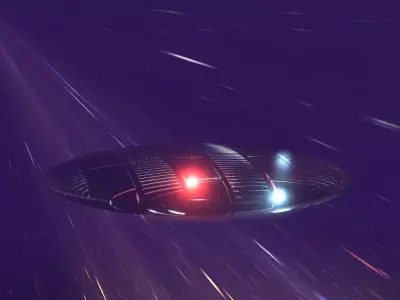 Simple UFO Free low-poly 3D model