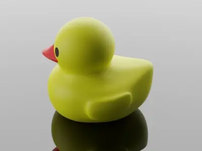 Rubber duck Low-poly 3D model buy