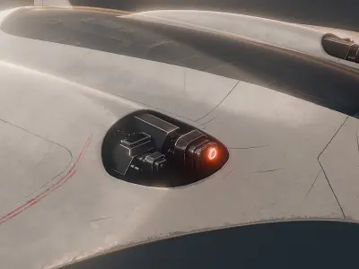 Sci-Fi Ship Sky Blade Low-poly 3D model