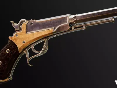 FPS 4K Western Guns VOL 1 Low-poly 3D model