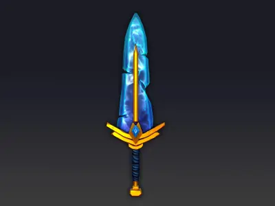 Stylized Magic Sword Low-poly 3D model