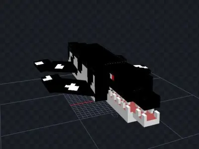 Lipleurodon ship in minecraft 3D model