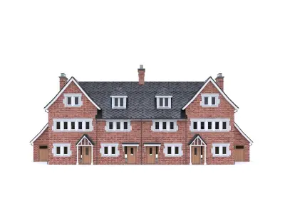 English Brick House 04 Low-poly 3D model
