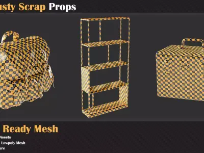 30 Rusty Scrap Props - VOL 33   3D model