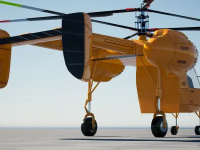 ZBL KA36 Helicopter - Unreal Engine Project Low-poly 3D model