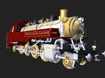 BR86 Steam Locomotive with Function-Driven Animation 3D model