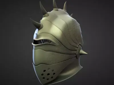 HELMET10 high and low poly Low-poly 3D model
