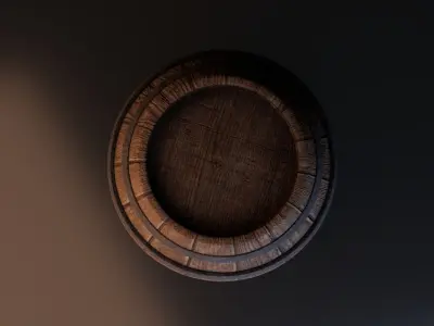 Medieval Barrel Free low-poly 3D model purchase
