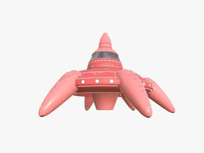 Alien Spaceship UFO G12 Cartoon - Sci Fi Spacecraft Design Low-poly 3D model