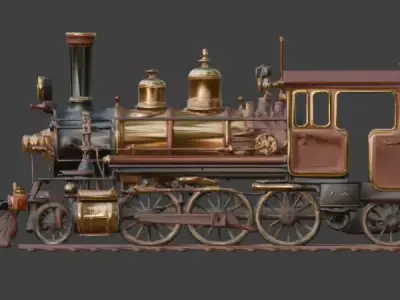 Steampunk Industrial Heavy Duty Tractor 3D Model Low-poly 3D model by Choco-Bear