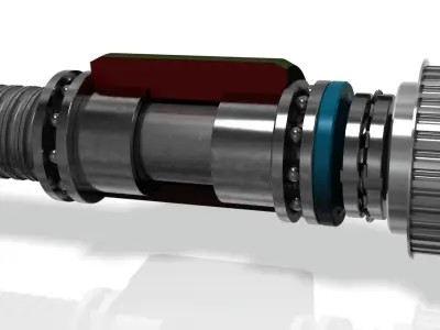 BALLSCREW 5010-4 AXIS Free 3D model