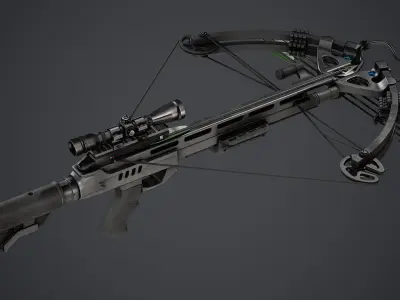 Crossbow - PBR Texture Low-poly 3D model
