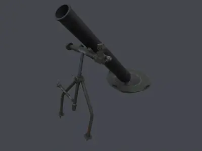 Tampella M120mm Low-poly 3D model