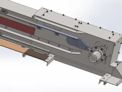 750 x  550 x 13500 mm chain conveyor 3D model