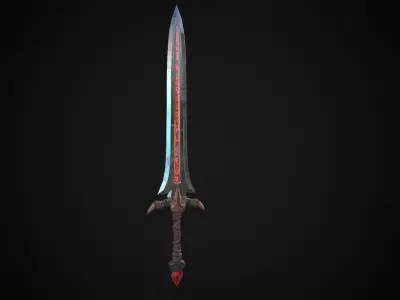 Crow Sword Low-poly 3D model
