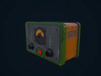 Stylized Radio Low-poly 3D model