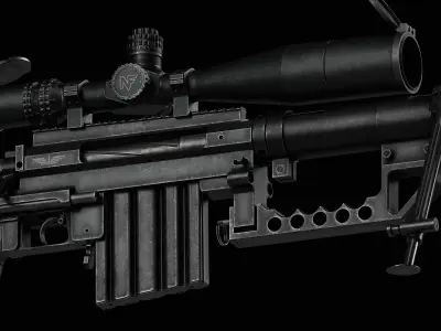 M200 Cheytac Intervention Game Ready - Sniper Low-poly 3D model