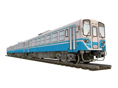 JR Shikoku Japanese Train 32 Kiha Diesel Locomotive 3D model