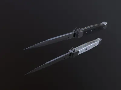 Stiletto Knife Low-poly 3D model